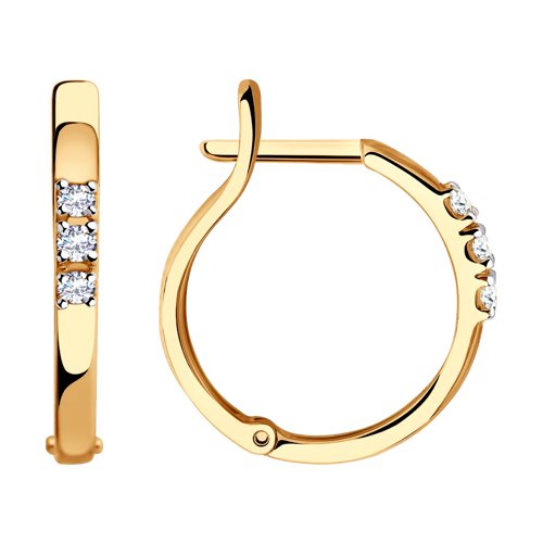 

Серьги женские из золота SOKOLOV 028500, фианит, 028500