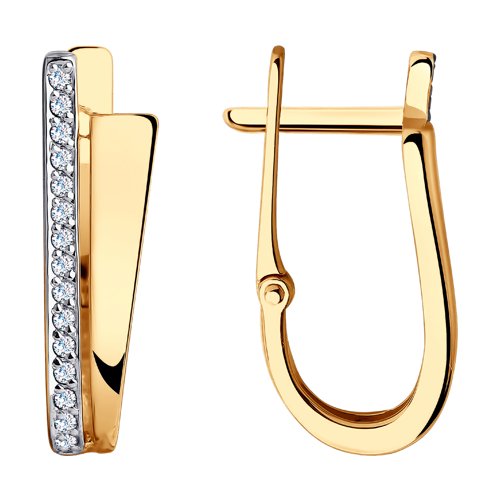 

Серьги женские из золота SOKOLOV 028495, фианит, 028495