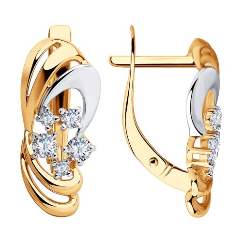 

Серьги женские из золота SOKOLOV 028490, фианит, 028490