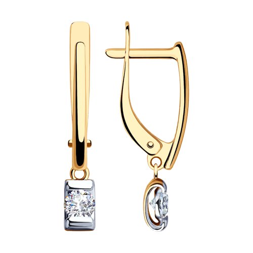 

Серьги женские из золота SOKOLOV 028470, фианит, 028470