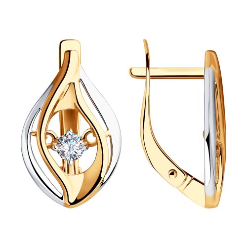 

Серьги женские из золота SOKOLOV 028469, фианит, 028469
