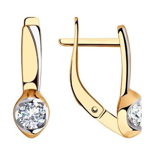 

Серьги женские из золота SOKOLOV 028459, фианит