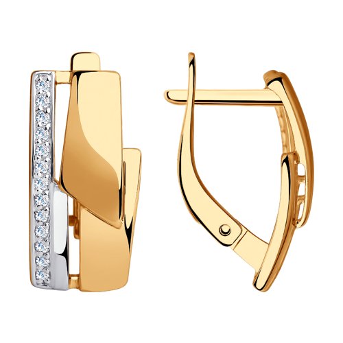

Серьги женские из золота SOKOLOV 028447, фианит, 028447
