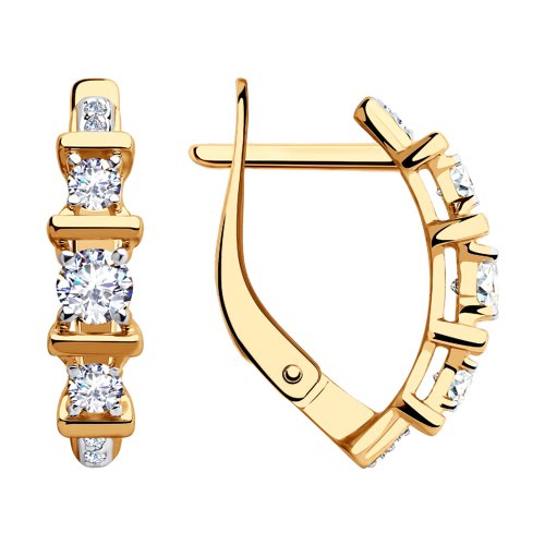 

Серьги женские из золота SOKOLOV 028403, фианит