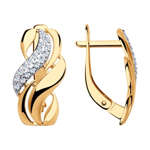 

Серьги женские из золота SOKOLOV 028136, фианит, 028136