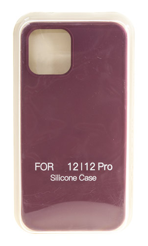 

Hакладка Silicone Cover для iPhone 12/12 Pro, бургунди (11)