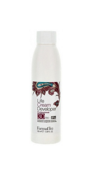 Осветлитель для волос FarmaVita Life 30 Vol 9% 100 мл моделирующий гель спрей сверхсильной фиксации farmavita hd extra strong gel spray 220 мл