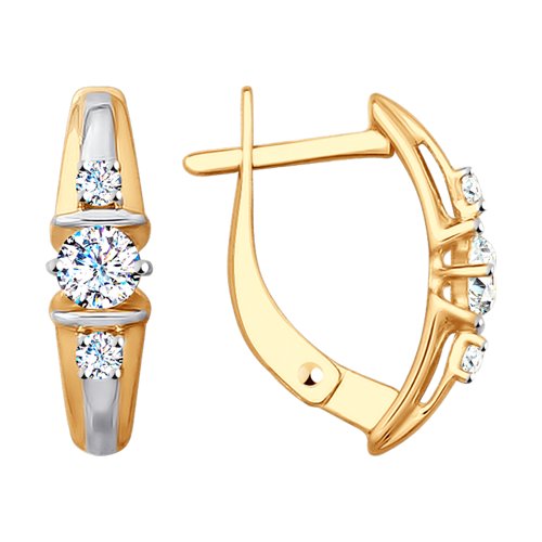

Серьги женские из золота SOKOLOV 027944, фианит, 027944