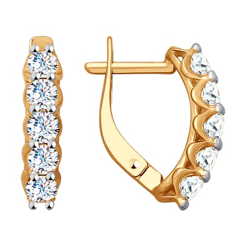 

Серьги женские из золота SOKOLOV 027928, фианит, 027928