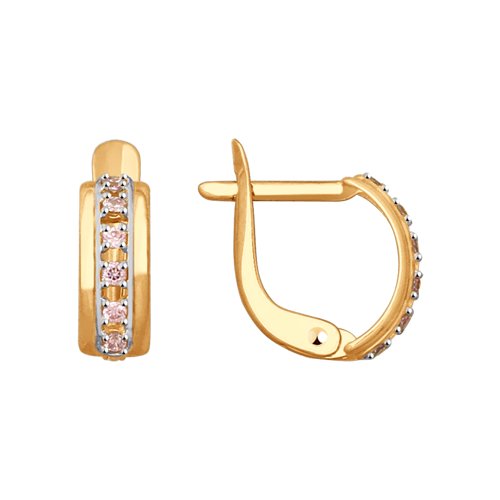 

Серьги из желтого золота SOKOLOV 027874, фианит, 027874