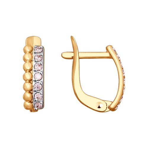 

Серьги женские из золота SOKOLOV 027872, фианит, 027872