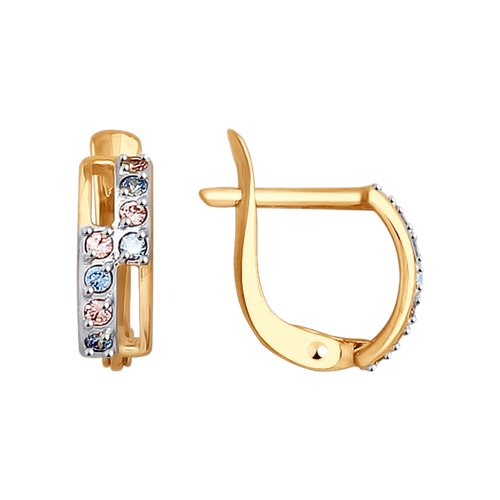

Серьги из желтого золота SOKOLOV 027871, фианит, 027871