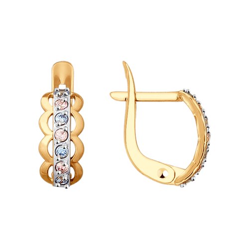 

Серьги из желтого золота SOKOLOV 027870, фианит, 027870