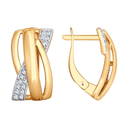 

Серьги женские из золота SOKOLOV 027796, фианит, 027796