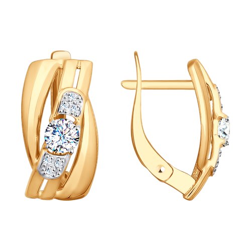 

Серьги женские из золота SOKOLOV 027789, фианит, 027789