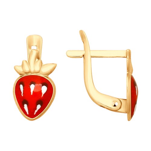

Серьги из желтого золота SOKOLOV 027732, эмаль, 027732
