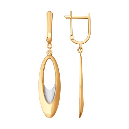 

Серьги подвески из желтого золота SOKOLOV 027683, 027683