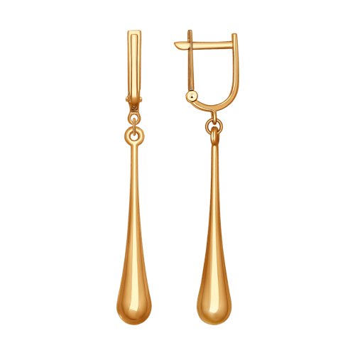 

Серьги подвески из желтого золота SOKOLOV 027537, 027537