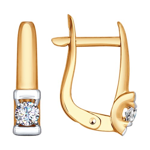 

Серьги из желтого золота SOKOLOV 027518, фианит, 027518