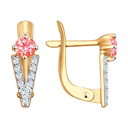 

Серьги женские из золота SOKOLOV 027492, фианит