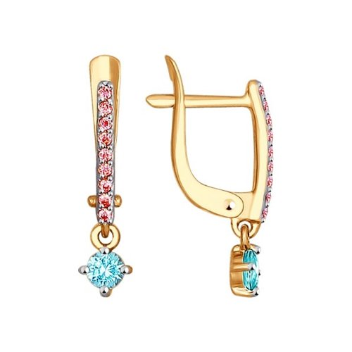 

Серьги женские из золота SOKOLOV 027479, фианит, 027479