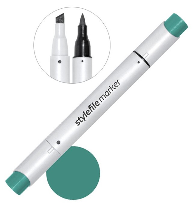 

Маркер двухсторонний Stylefile Brush ( 602 зеленый темный) зеленый