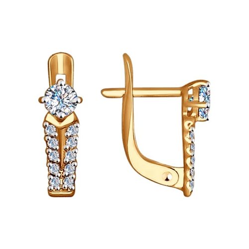 

Серьги женские из золота SOKOLOV 027458, фианит, 027458