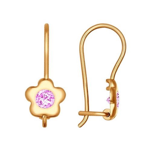 

Серьги женские из золота SOKOLOV 027226, фианит, 027226
