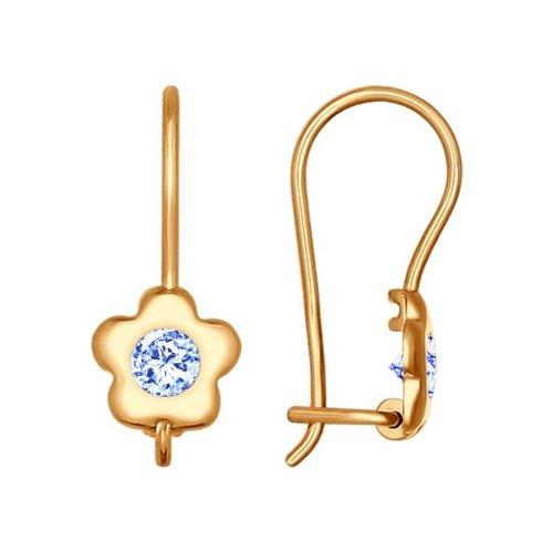

Серьги женские из золота SOKOLOV 027225, фианит, 027225