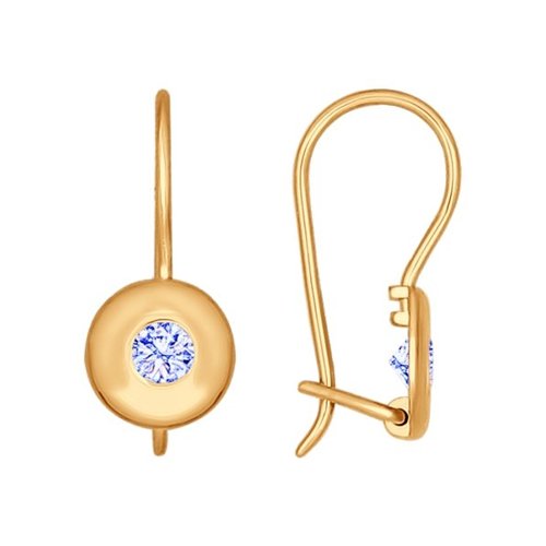 

Серьги женские из золота SOKOLOV 027223, фианит, 027223