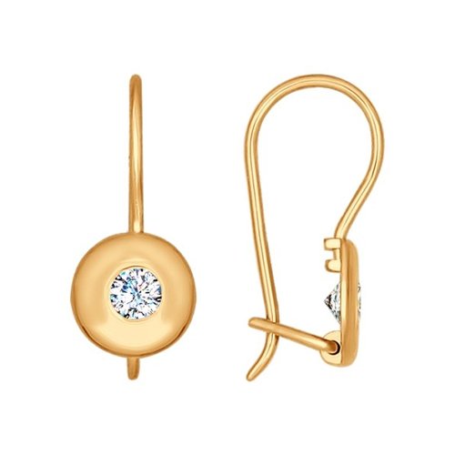 

Серьги женские из золота SOKOLOV 027175, фианит, 027175