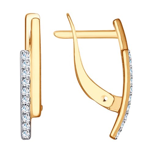 

Серьги из желтого золота SOKOLOV 027156, фианит, 027156