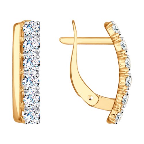 

Серьги женские из золота SOKOLOV 027146, фианит, 027146