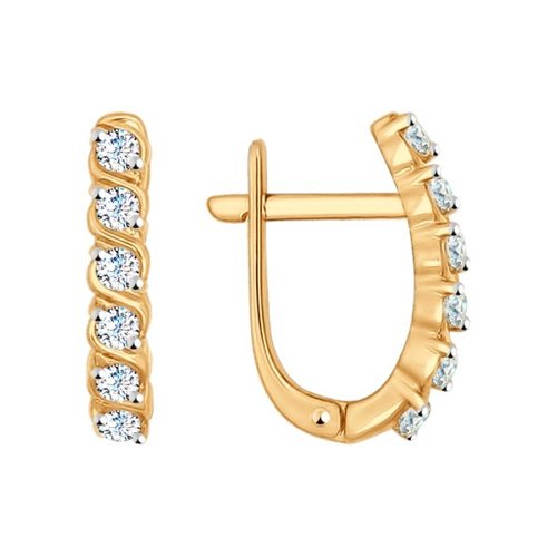 

Серьги из желтого золота SOKOLOV 026958, фианит, 026958