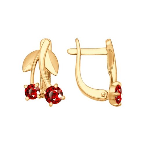 

Серьги из желтого золота SOKOLOV 026689, корунд, 026689