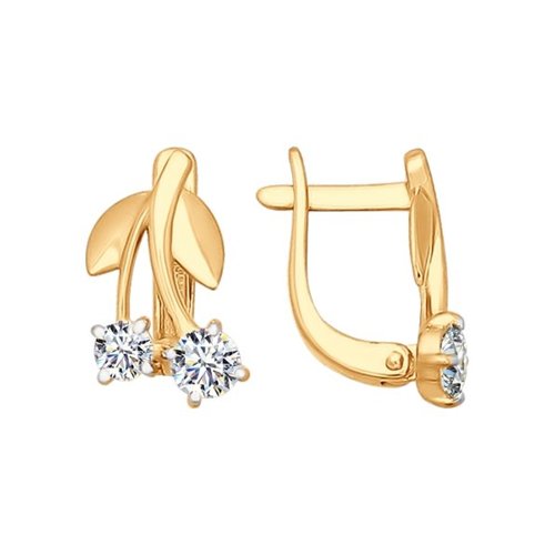 

Серьги из желтого золота SOKOLOV 026688, фианит, 026688
