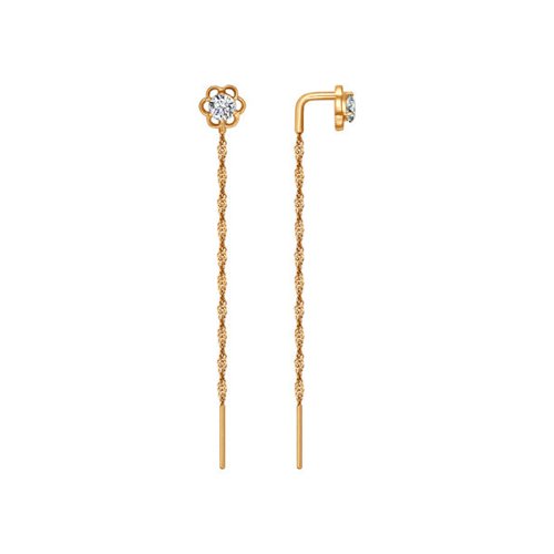 

Серьги женские из золота SOKOLOV 025969, фианит, 025969