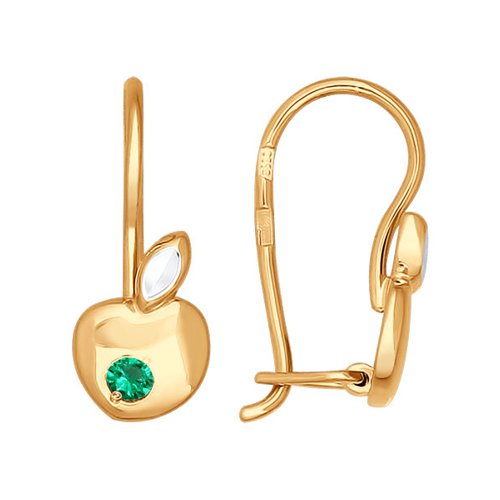 

Серьги из желтого золота SOKOLOV 025258, фианит, 025258