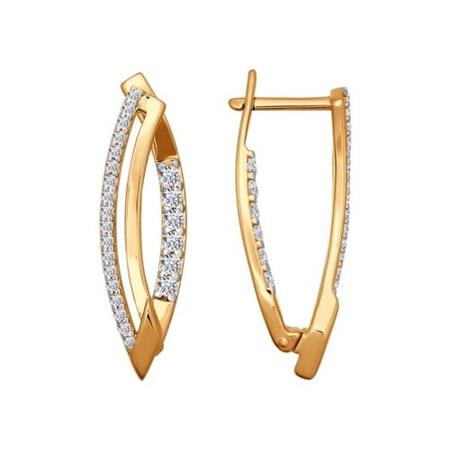 

Серьги женские из золота SOKOLOV 024758, фианит, 024758