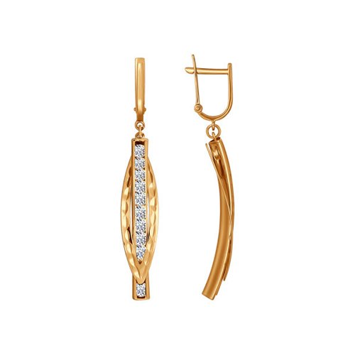 

Серьги женские из золота SOKOLOV 024374, фианит, 024374