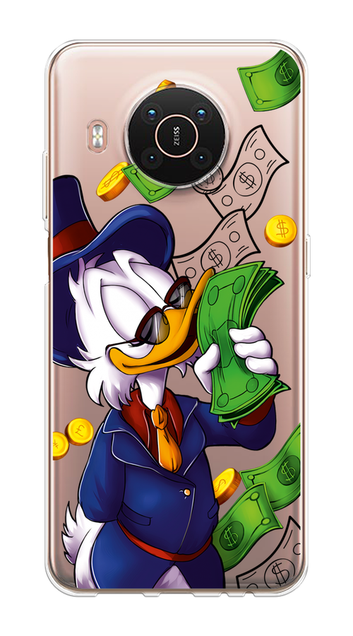 

Чехол на Nokia X20 "Scrooge McDuck with Money", Синий;зеленый;белый, 124250-6