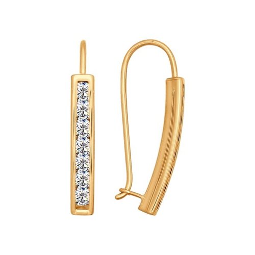 

Серьги женские из золота SOKOLOV 022827, фианит, 022827