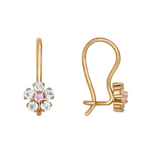 

Серьги женские из золота SOKOLOV 022678, фианит, 022678