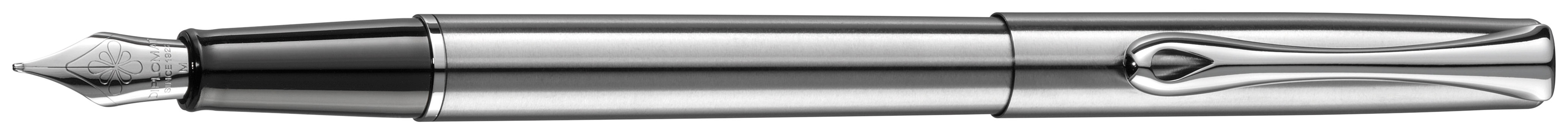 Перьевая ручка Diplomat Traveller stainless Steel F синяя арт. D10057495