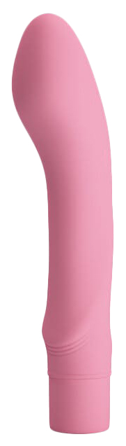 фото Вибромассажер ira с увеличенной загнутой головкой 15 см baile нежно-розовый