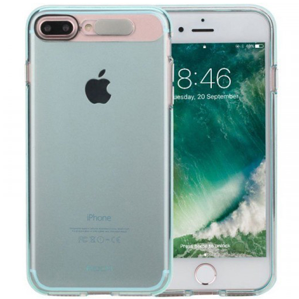 фото Чехол rock tube series для apple iphone 7 plus / 8 plus transparent blue