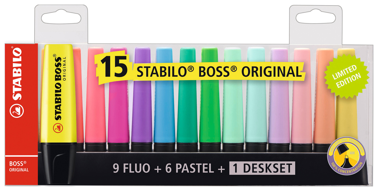 фото Набор текстовыделителей stabilo boss original, 15 цветов