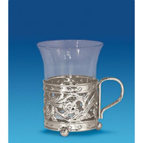 Набор стаканов с подстаканниками crystal temptations, 6 предметов, серебро