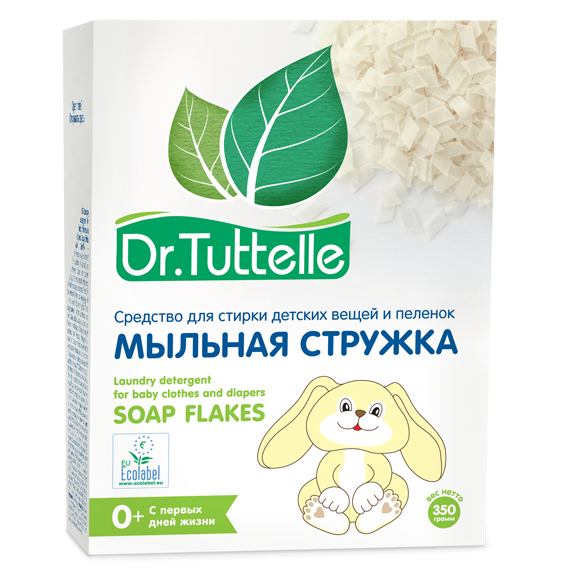 фото Мыльная стружка для стирки вещей и пеленок dr.tuttelle, 350 г dr. tuttelle