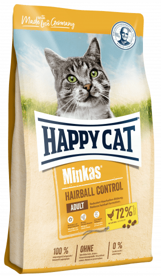 фото Сухой корм для кошек happy cat minkas hairball control adult, птица, 1,5кг